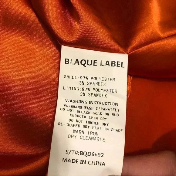 Blaque Label Mini Coral Orange Dress Size M NWT Fit And Flare Cocktail Party - Picture 8 of 8